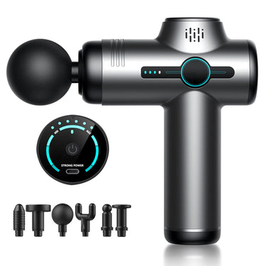 Portable Deep Tissue Massage Gun – Adjustable Speeds & Detachable Heads for Full-Body Muscle Recovery & Fascia Relief